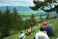 Photo of students on Spencer's Butte