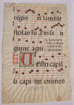 Image of Music Manuscript back page