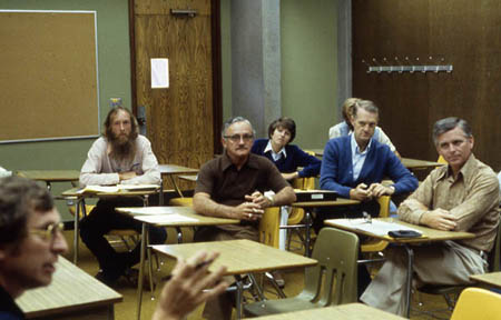 Math Department meeting, 1979