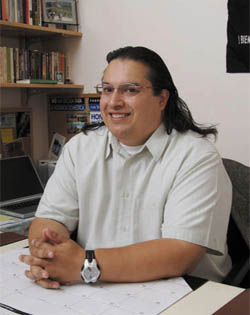 Michael Samano in his office