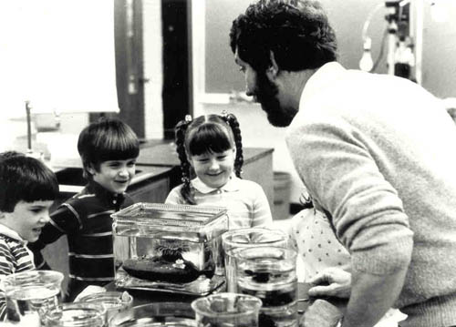 Jay Marston with children, photo