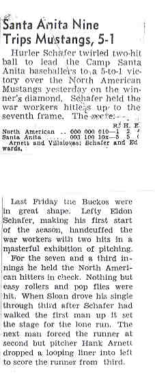 Eldon Schafer-baseball pitcher