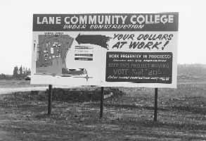 Photo - Billboard about Bond Measure