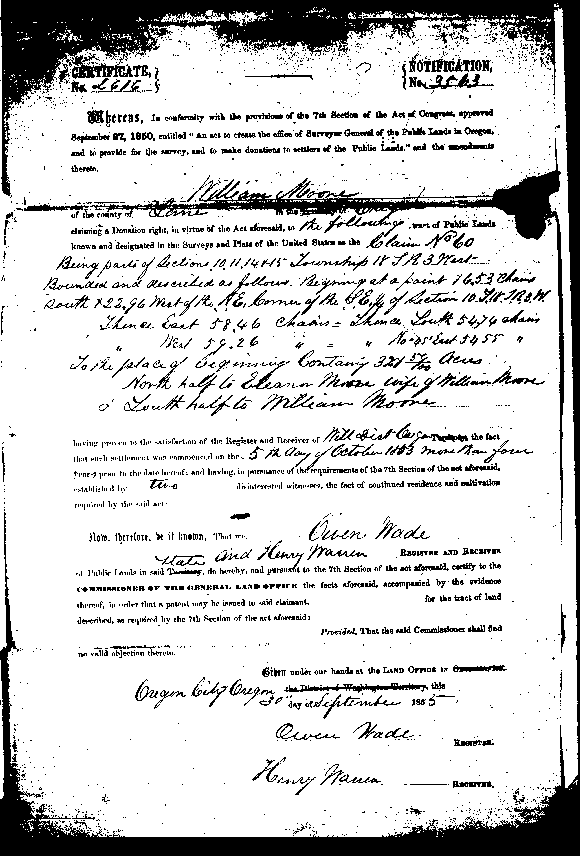 Image - Moore's Donation Land Claim