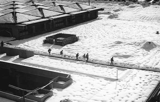 Photo - Students on Snow Covered Campus