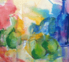 Green Pears and Blue Bottle