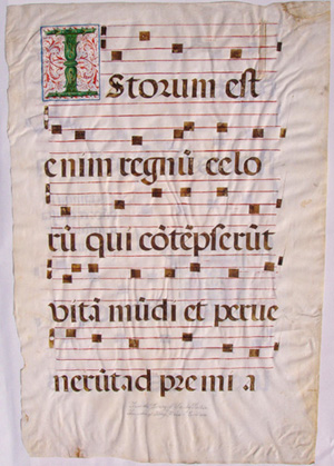 Choir Book Manuscript page 1