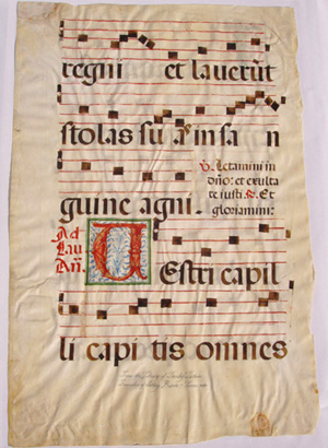 Choir Book manuscript page 2