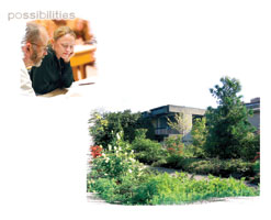photo of main campus with caption, budget reductions