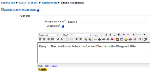Naming graded activities