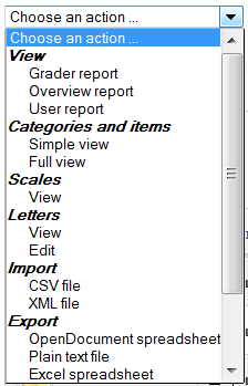 Dropdown menu