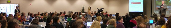 LCC staff listening to speaker