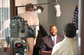 picture of interview filming