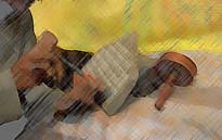 cartoon image of writing on stone