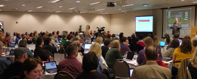 LCC staff listening to presenter