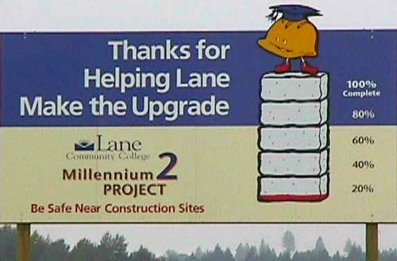photo of project status sign at 10%