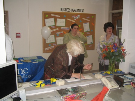 Helen Signing Guest Book