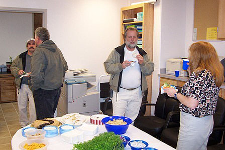 Enjoying the food