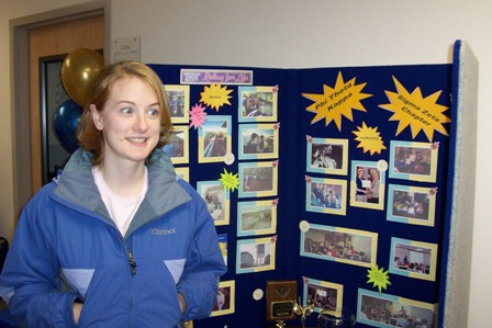 Emily and Phi Theta Kappa display