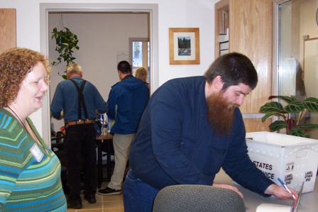 Gary signing in