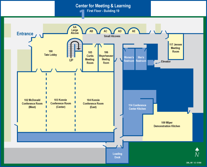 Center first floor map