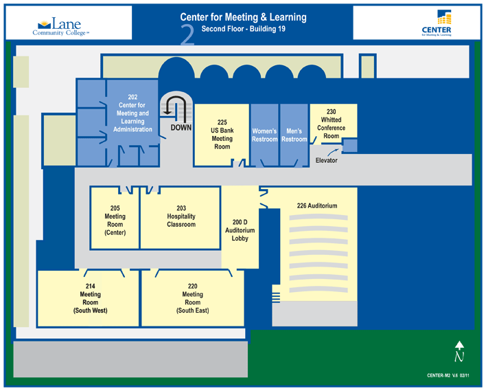 Center second floor map