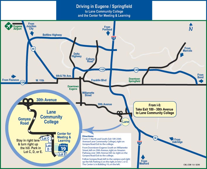 eugene-springfield map to the cml
