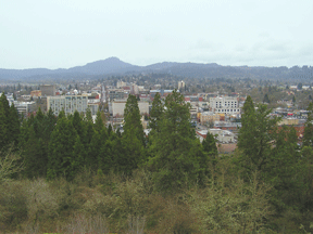 city of eugene from skinners butte