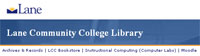 screenshot of library website