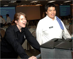 Students serving at Classical Cuisine event