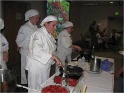 students serving