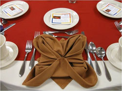 Table prepared for event