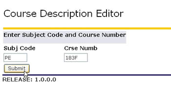 Course Editing in myLane