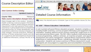 Course description editor