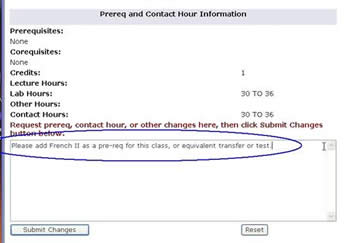 Course description editor