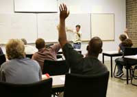 students and instructor in classroom