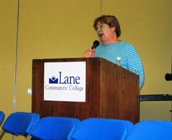 Felice Yeskell photos during presentation