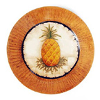 Pineapple colored drawing with circle