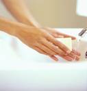 person washing hands