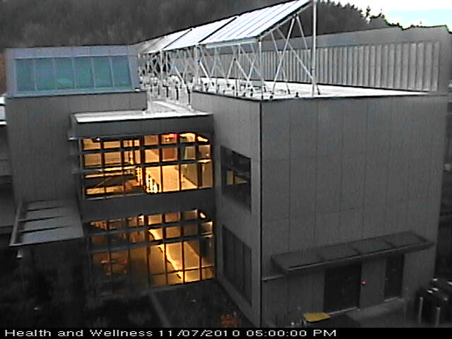 image from construction webcam recording construction of the Health and Wellness building - updated hourly