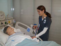 First Year Nursing Student in High Fidelity Simulation Lab