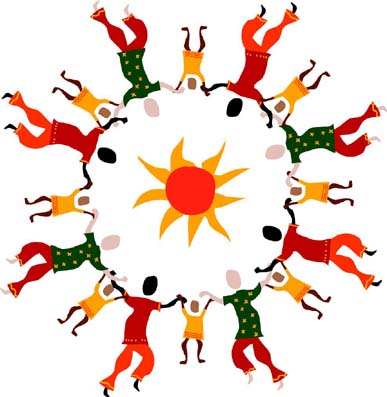 circle of people - image
