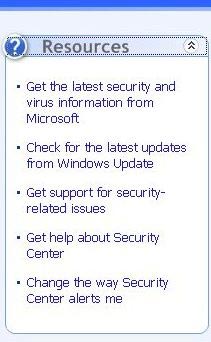 screenshot of XP resources window