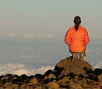 woman on rocks