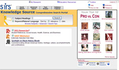 SIRS start page