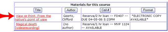 materials for this course