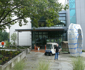 Workers putting finishing touches on Health and Wellness Center