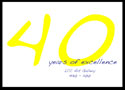 image of text: 40 years of excellence