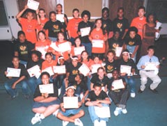 picture of students and certificates for Rites of Passage.