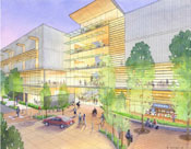rendering of new Downtown Campus